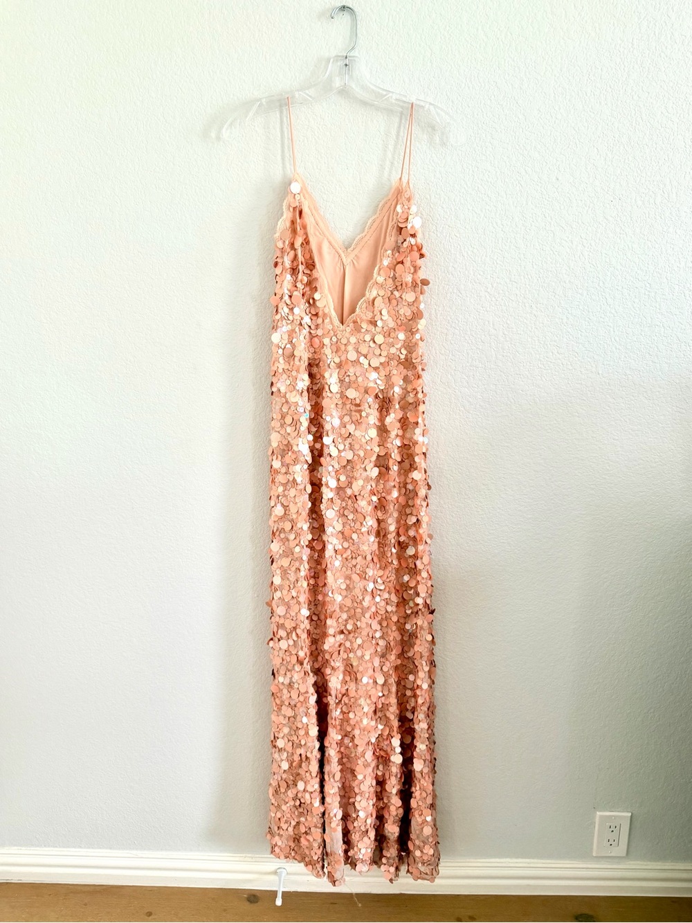LovesShackFancy Blush Pink Sequin Maxi Dress - Picture 7 of 13